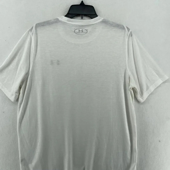 Under Armour T-Shirt Men's Sz M White Loose HeatGear Threadborne Crew Neck - Picture 8 of 11